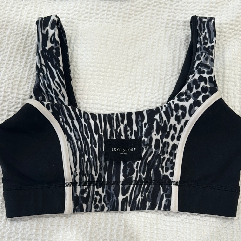 Black and Gray Women's Sports Bra & matching leggings set